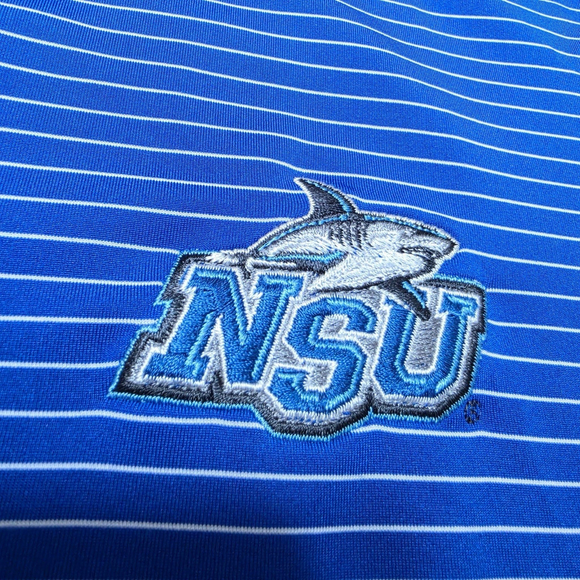 Peter Millar Polo Shirt Mens L Blue Check Summer Comfort Embroidered NSU - Picture 4 of 8